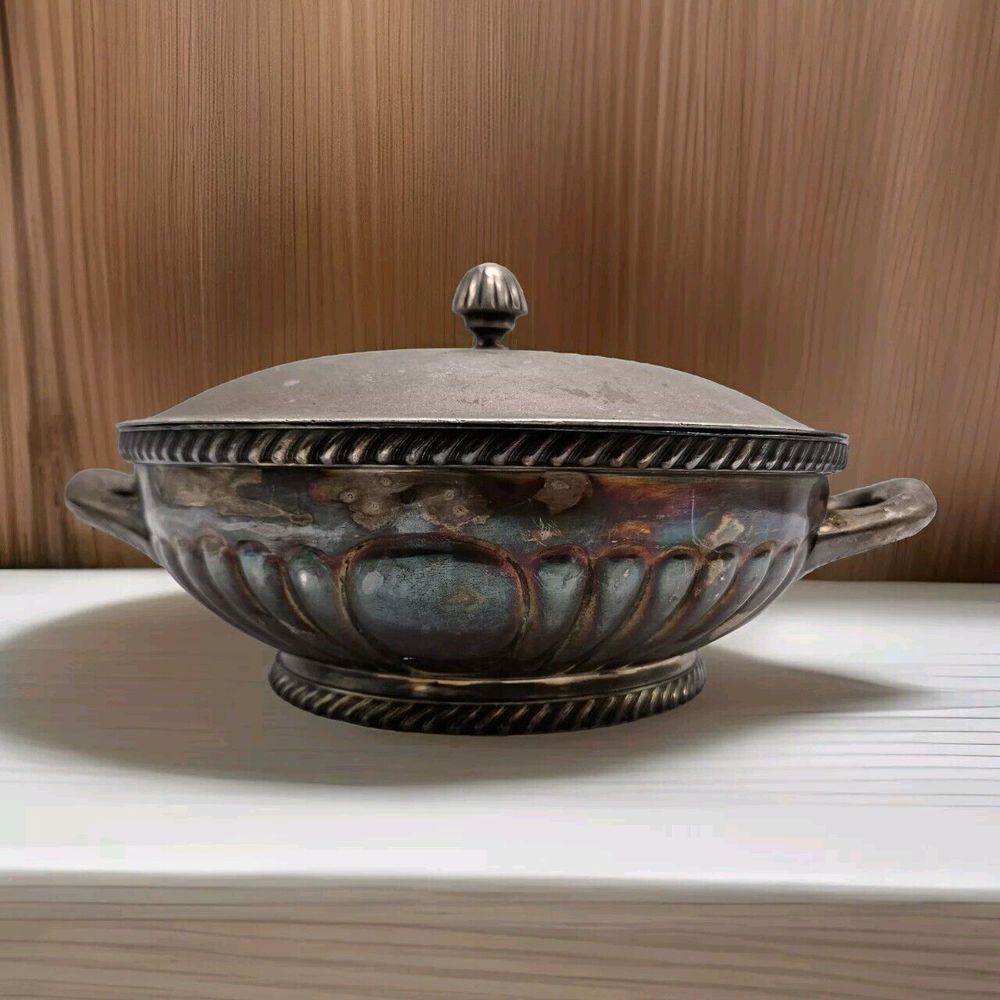 Reed & Barton Silver‎ Soldered 2900 U.S. Navy Issued Dish Bowl U.S.NAVY...